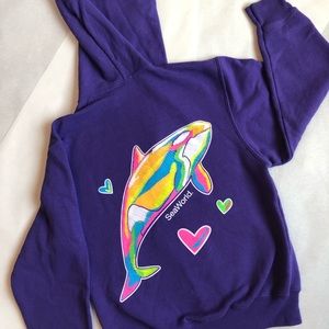 Seaworld BIG (HEART)ED hoodie - Medium - Purple